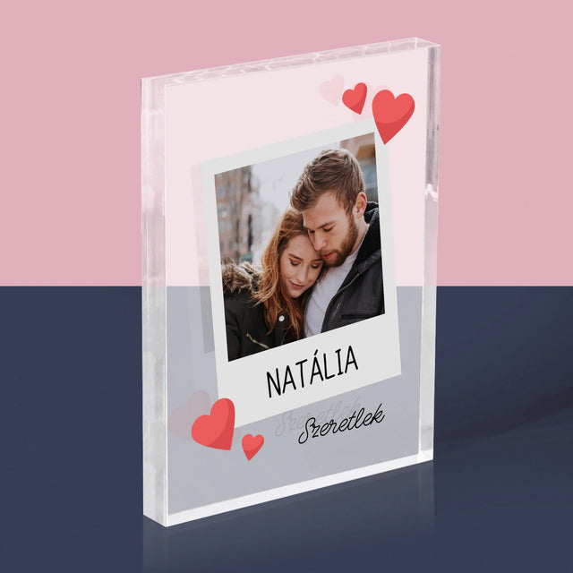 Fotó És Felirat: Szeretlek Fénykép - Akrilüveg