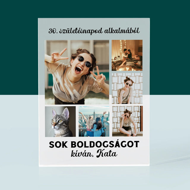 Fotókollázs: Születésnapi Kollázs - Akrilüveg