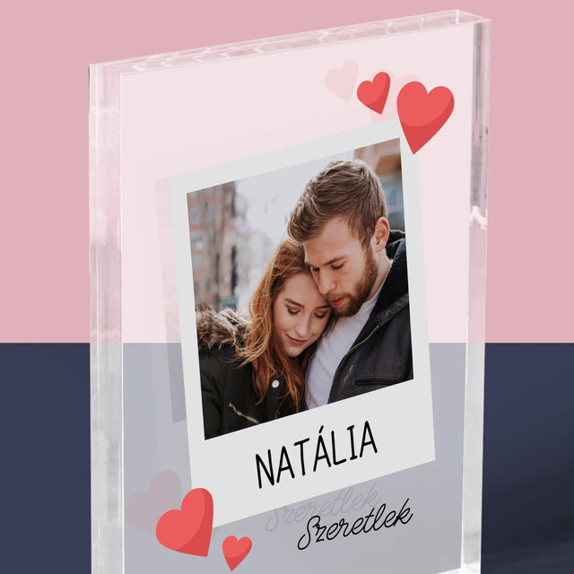 Fotó És Felirat: Szeretlek Fénykép - Akrilüveg