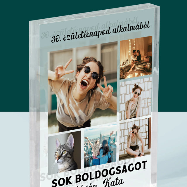 Fotókollázs: Születésnapi Kollázs - Akrilüveg