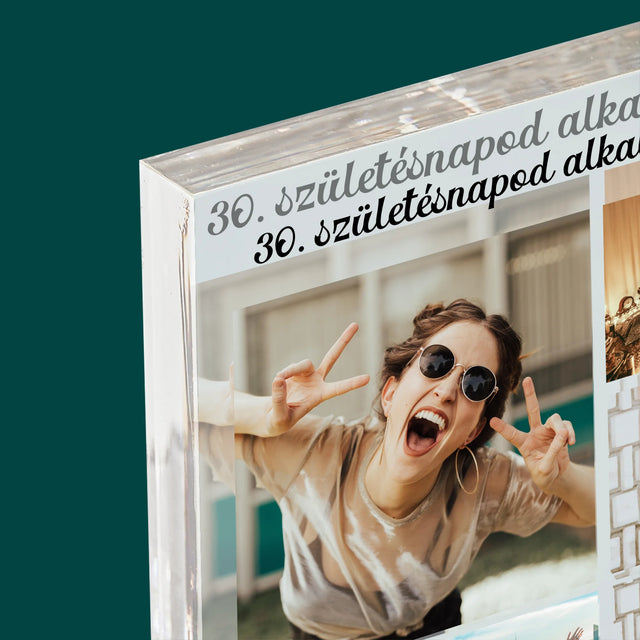 Fotókollázs: Születésnapi Kollázs - Akrilüveg
