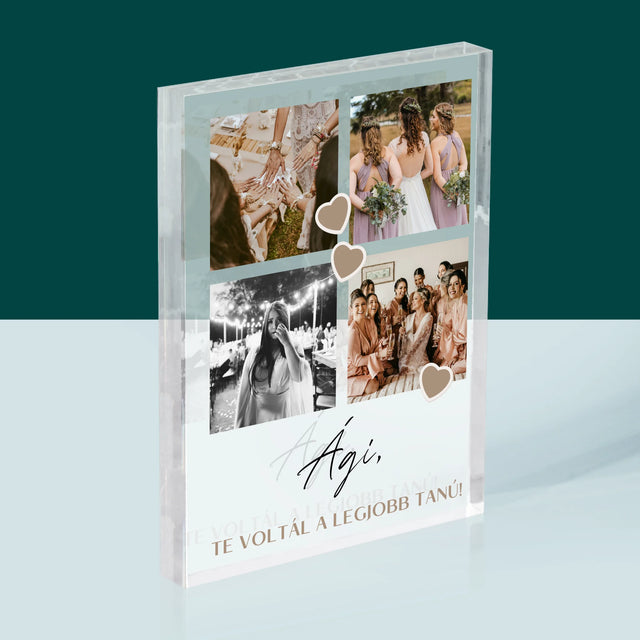 Fotókollázs: Köszönet Kollázs Képekből A Tanúnak - Akrilüveg