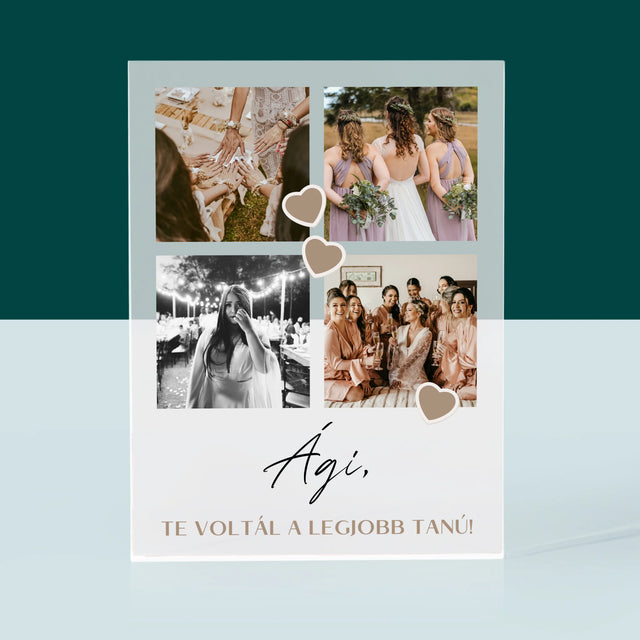 Fotókollázs: Köszönet Kollázs Képekből A Tanúnak - Akrilüveg