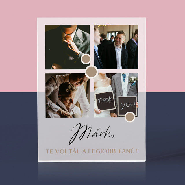 Fotókollázs: Tanúnak Koszönet Kollázs Fotókból - Akrilüveg