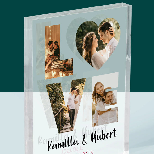 Szó Fotókból: Love A Fényképeidből - Akrilüveg