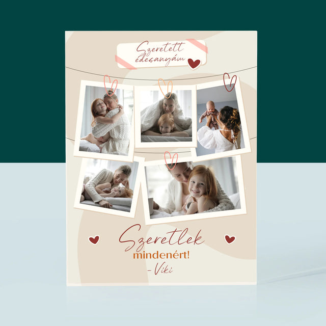 Fotókollázs: Szeretlek Téged Anyu - Akrilüveg