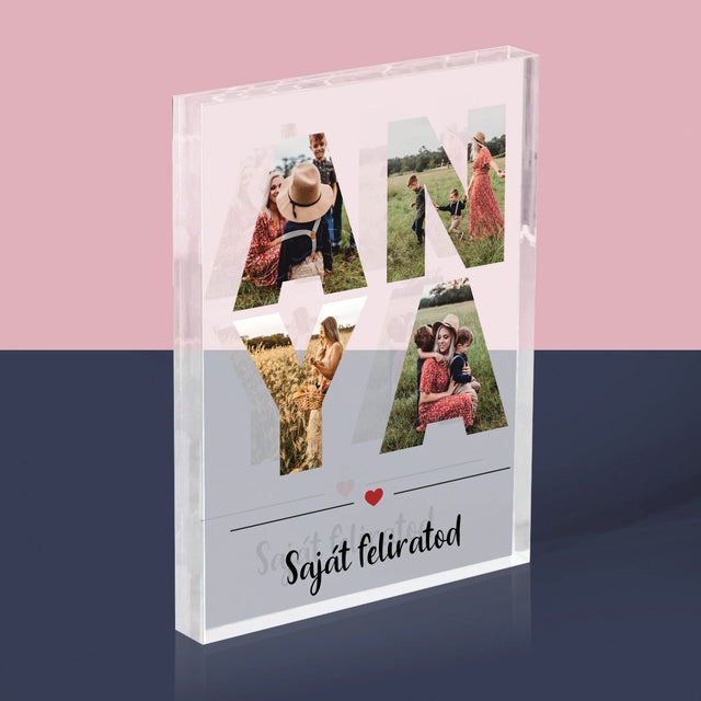 Szó Fotókból: Anya Kollázs A Képeidből - Akrilüveg