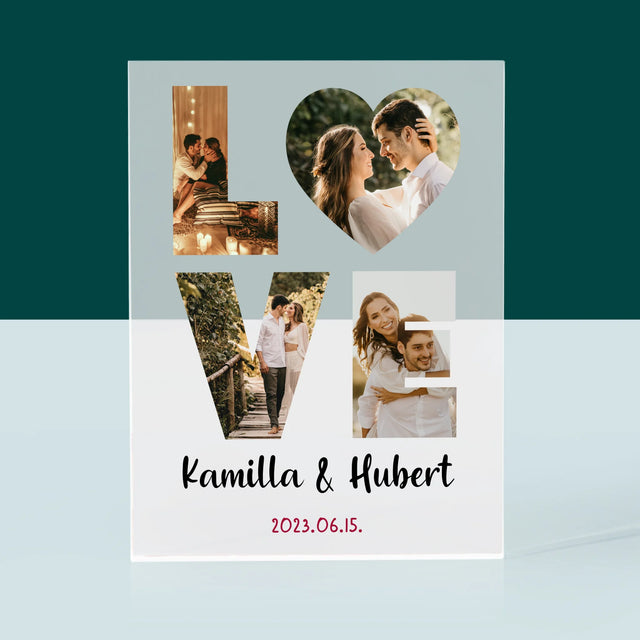 Szó Fotókból: Love A Fényképeidből - Akrilüveg