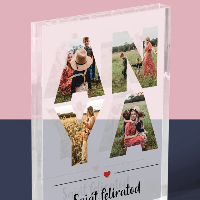 Szó Fotókból: Anya Kollázs A Képeidből - Akrilüveg