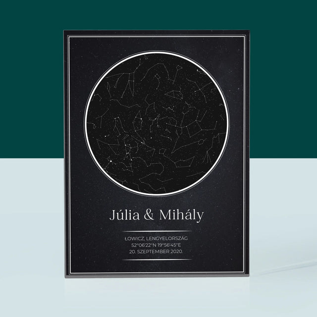 Csillagtérkép: Csillagtérkép: Szerelmeseknek - Akrilüveg