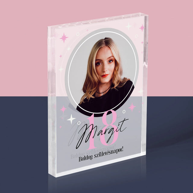 Fotó És Felirat: 18 Csillagok - Akrilüveg