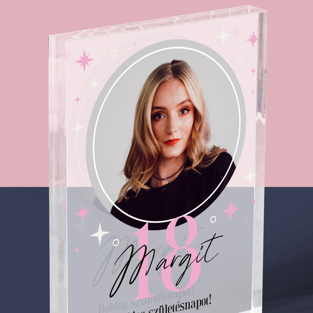 Fotó És Felirat: 18 Csillagok - Akrilüveg