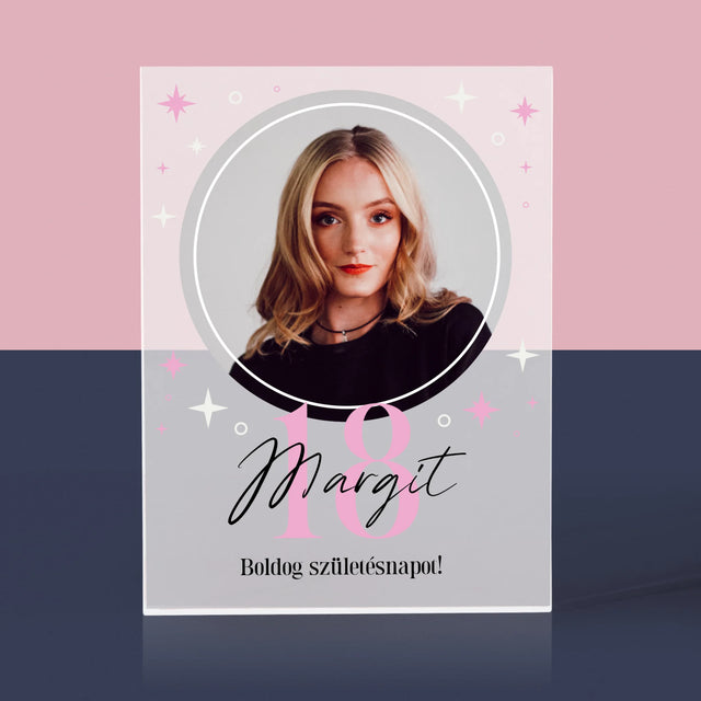 Fotó És Felirat: 18 Csillagok - Akrilüveg