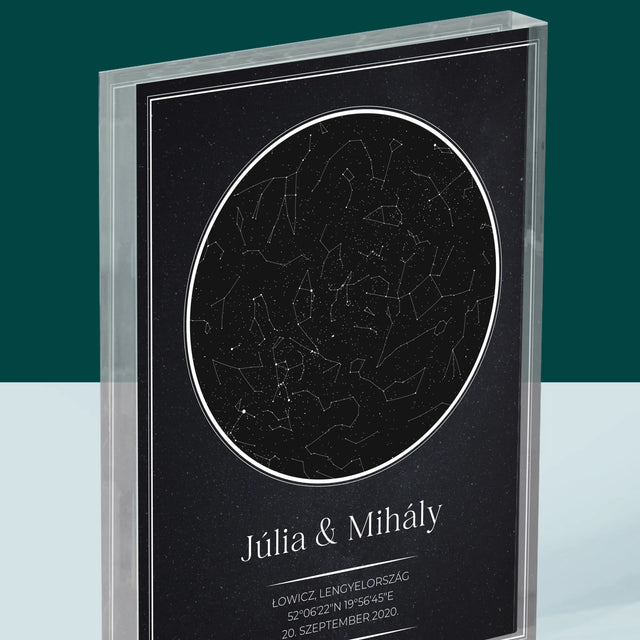 Csillagtérkép: Csillagtérkép: Szerelmeseknek - Akrilüveg