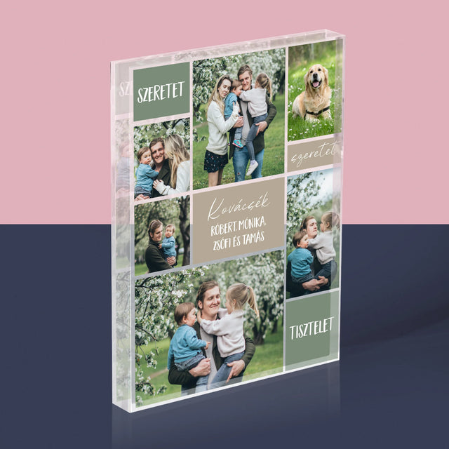 Fotókollázs: Családi Fotókollázs - Akrilüveg