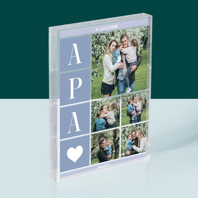 Fotókollázs: Legjobb Apa Kollázs - Akrilüveg