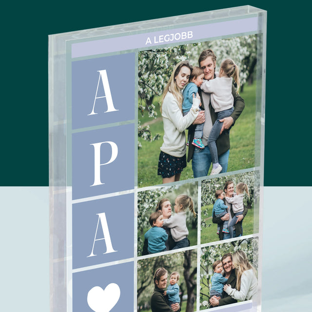 Fotókollázs: Legjobb Apa Kollázs - Akrilüveg