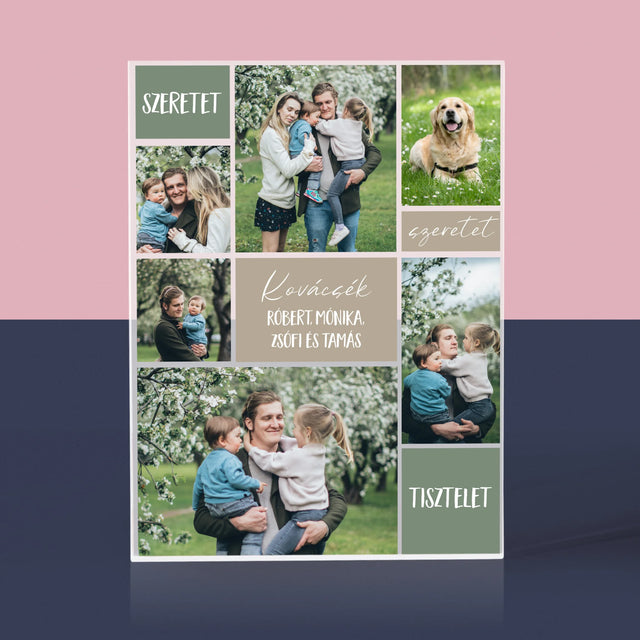 Fotókollázs: Családi Fotókollázs - Akrilüveg