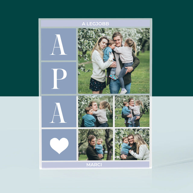 Fotókollázs: Legjobb Apa Kollázs - Akrilüveg