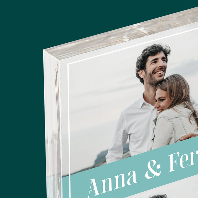 Fotókollázs: Pár, Nevek - Akrilüveg