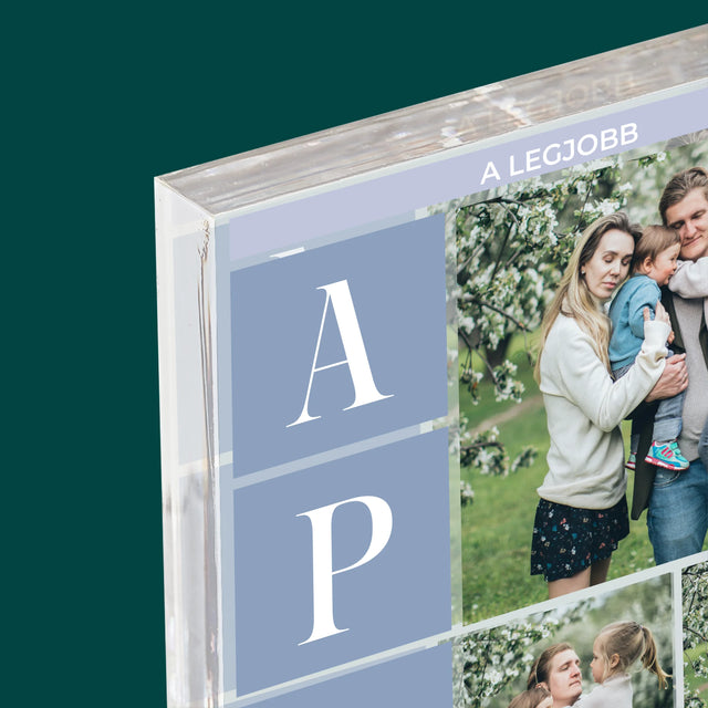 Fotókollázs: Legjobb Apa Kollázs - Akrilüveg