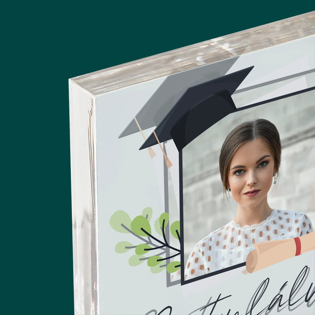 Fotó És Felirat: Gratulálunk A Diplomásnak - Akrilüveg