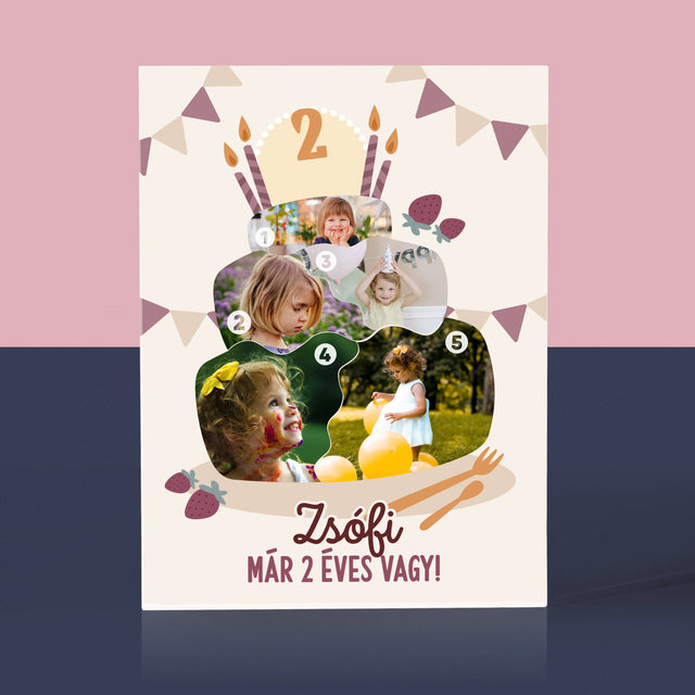 Alakzat Fotókból: Születésnapi Torta - Akrilüveg