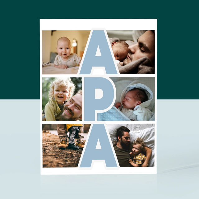 Fotókollázs: Felirat Apa - Akrilüveg