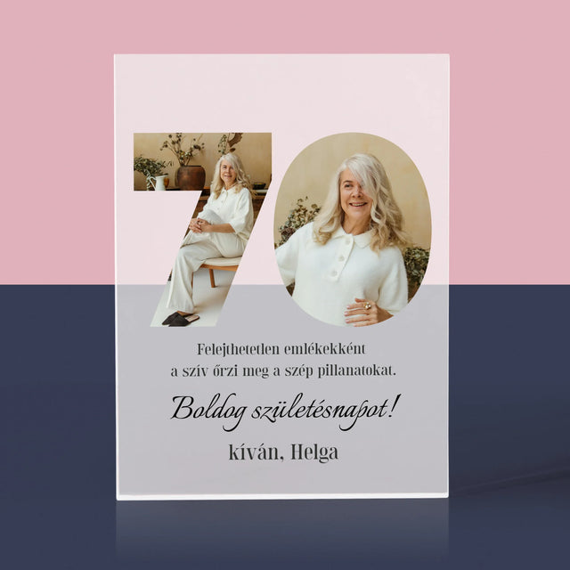 Szó Fotókból: 70 Szülinap - Akrilüveg
