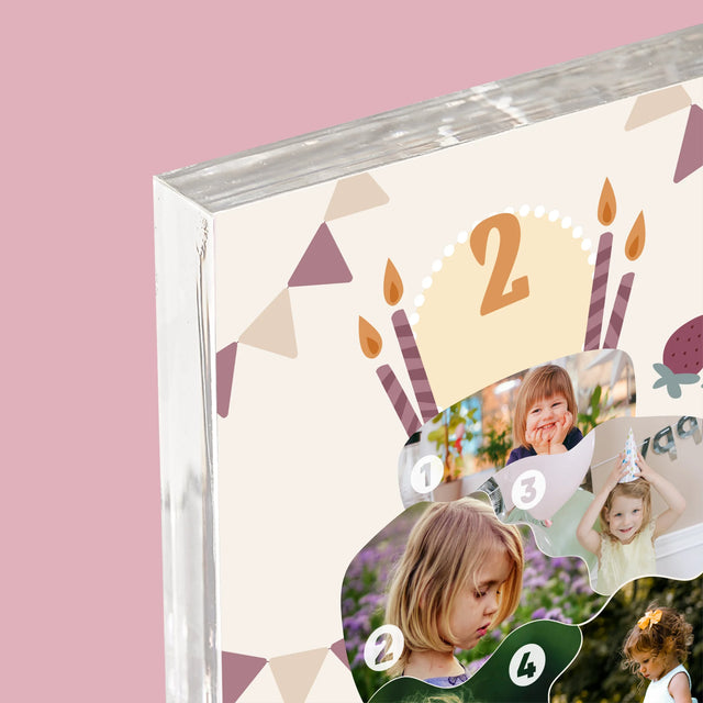 Alakzat Fotókból: Születésnapi Torta - Akrilüveg