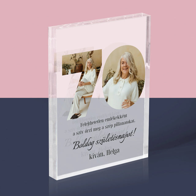 Szó Fotókból: 70 Szülinap - Akrilüveg