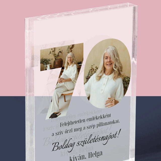 Szó Fotókból: 70 Szülinap - Akrilüveg