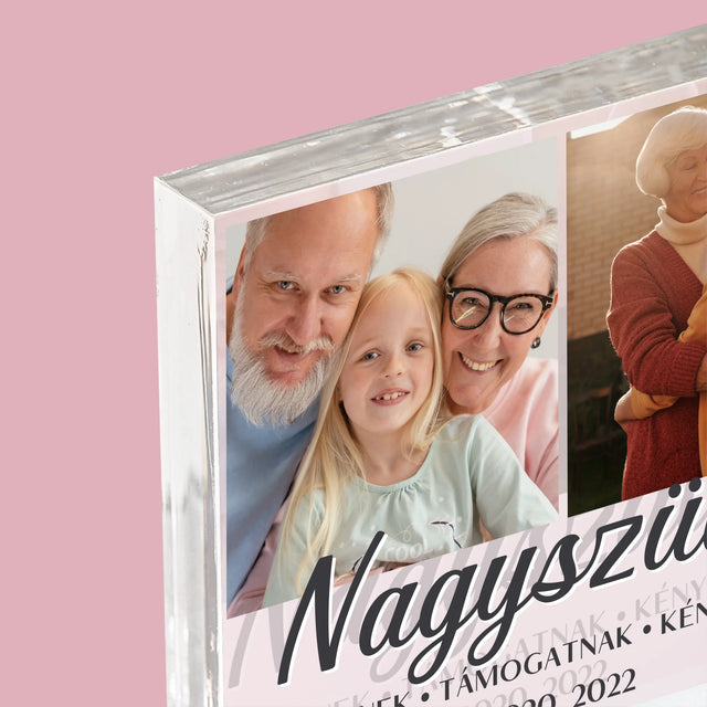 Fotókollázs: Szretett Nagyszülők - Akrilüveg