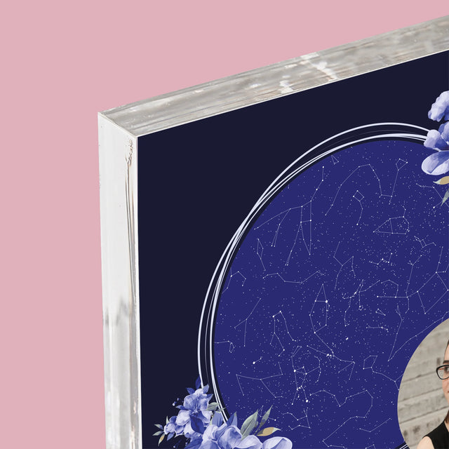 Csillagtérkép: Csillagtérkép: Születésnapi Csillagfény - Akrilüveg