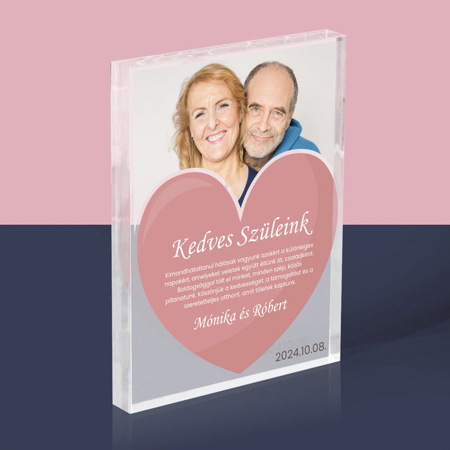 Fotó És Felirat: Szeretett Szüleink - Akrilüveg