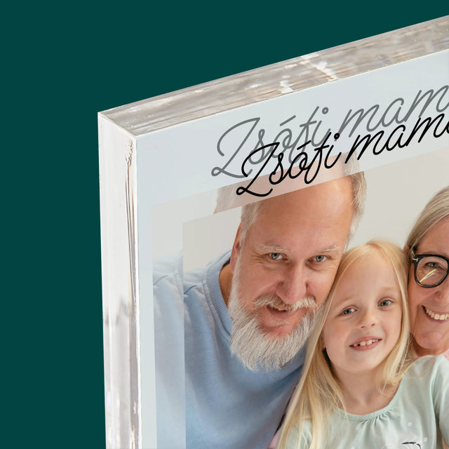 Fotó És Felirat: Köszönet A Nagyszülőknek - Akrilüveg