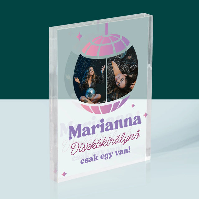 Fotókollázs: Diszkókirálynő 2 Kép - Akrilüveg
