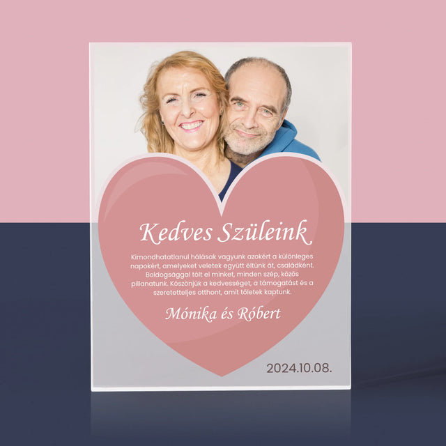 Fotó És Felirat: Szeretett Szüleink - Akrilüveg