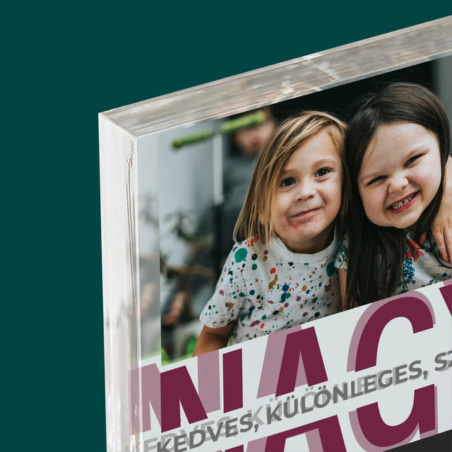 Fotókollázs: Nagymama Jellemzői - Akrilüveg