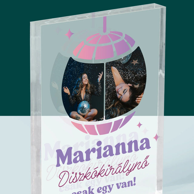 Fotókollázs: Diszkókirálynő 2 Kép - Akrilüveg