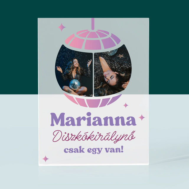 Fotókollázs: Diszkókirálynő 2 Kép - Akrilüveg