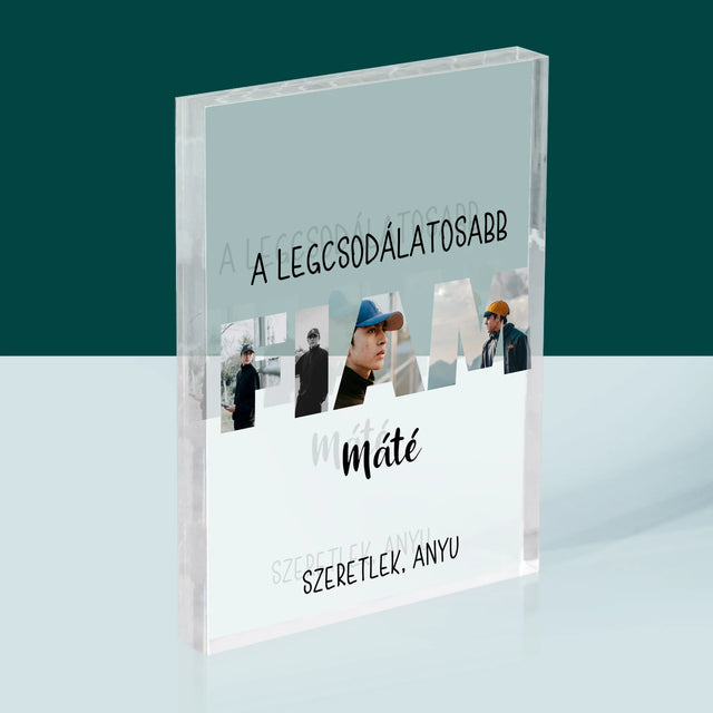 Szó Fotókból: Fiú A Képeidből - Akrilüveg