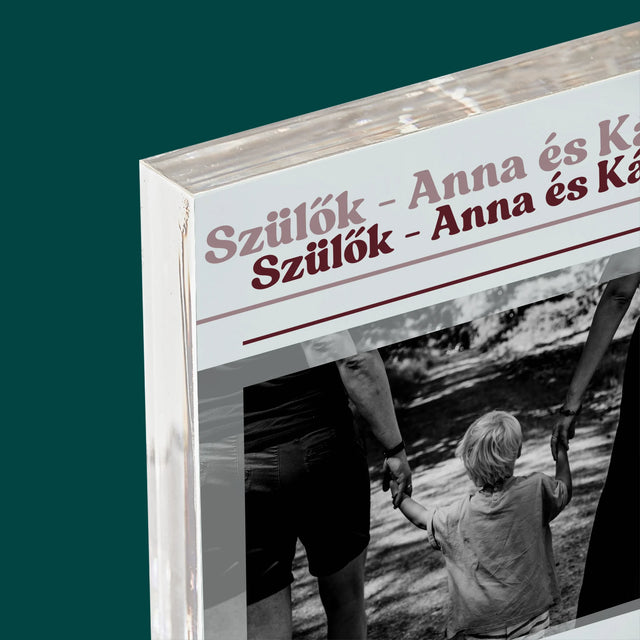 Fotó És Felirat: Szülők Szeretete - Akrilüveg