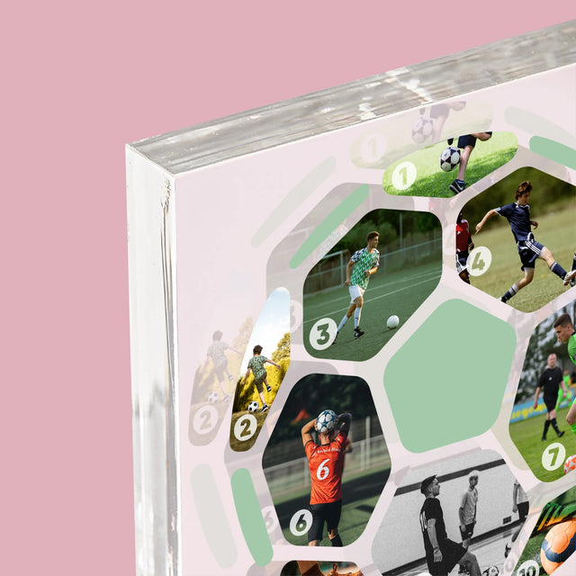 Fotókollázs: Focilabda Kollázs Képekből - Akrilüveg