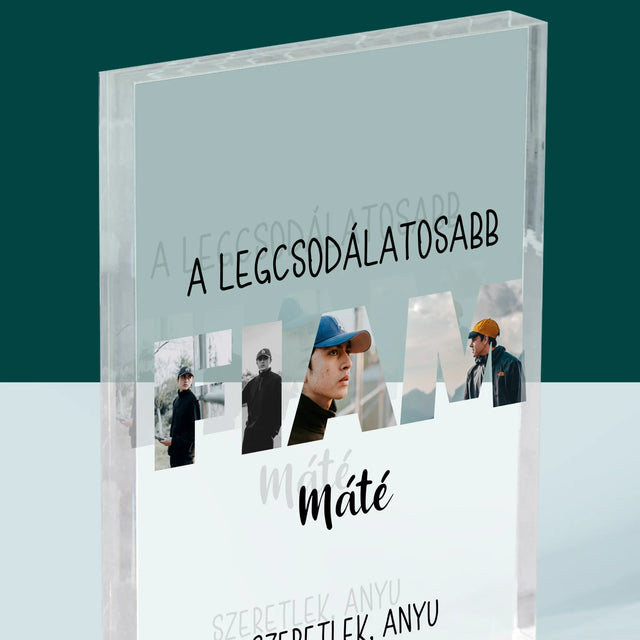 Szó Fotókból: Fiú A Képeidből - Akrilüveg