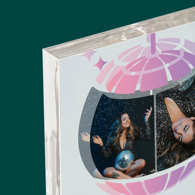 Fotókollázs: Diszkókirálynő 2 Kép - Akrilüveg