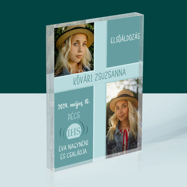 Fotókollázs: Elsőáldozás - Akrilüveg
