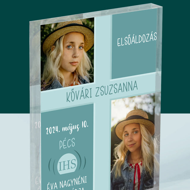 Fotókollázs: Elsőáldozás - Akrilüveg