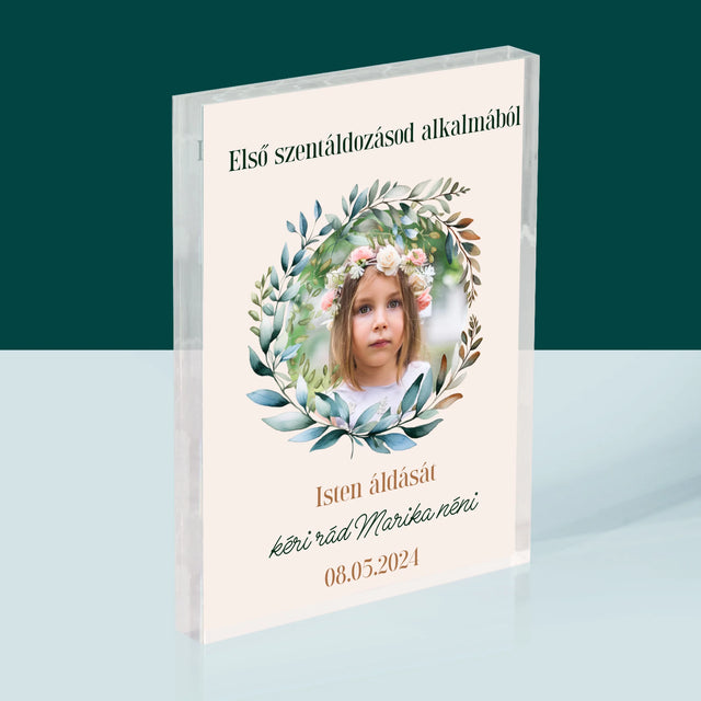 Fotó És Felirat: Első Szentáldozásod Alkalmából - Akrilüveg