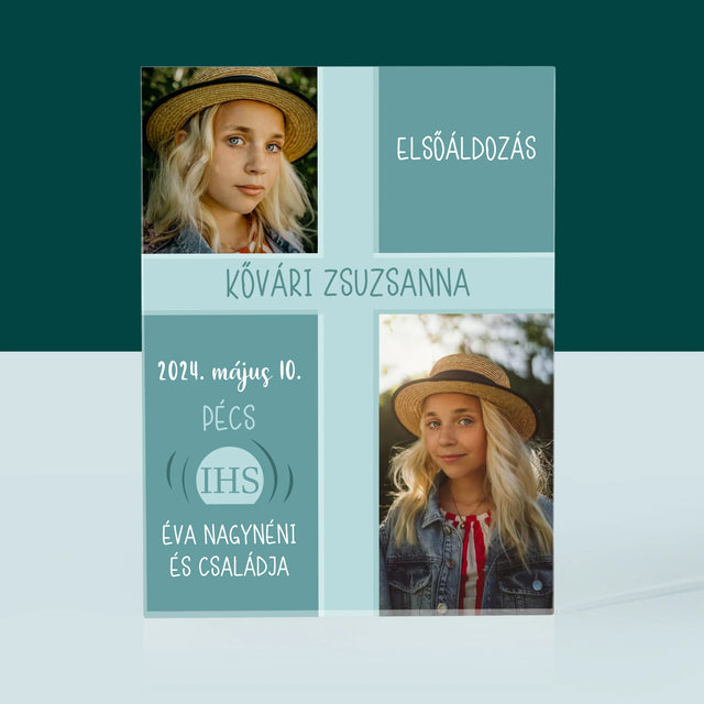 Fotókollázs: Elsőáldozás - Akrilüveg